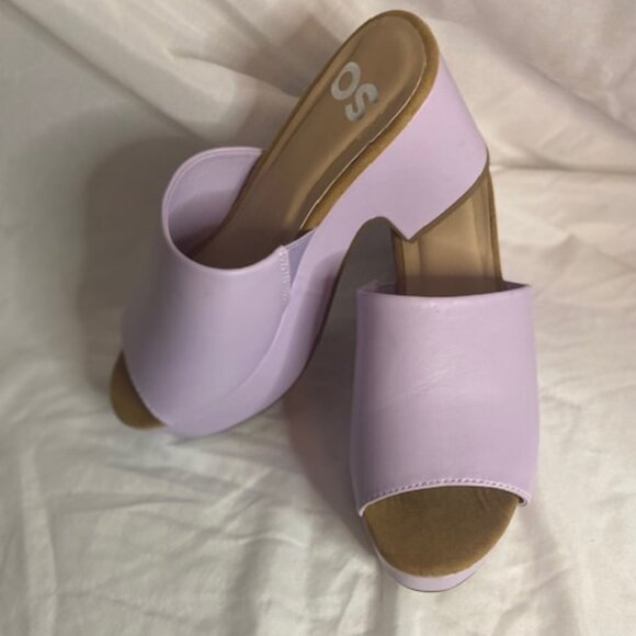 SO Women's Beena Lilac Platform Clogs/Mules Size 7 M - Picture 1 of 5